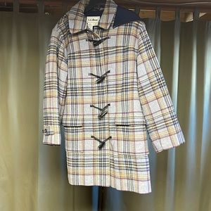 LL BEAN Hooded Wool Toggle Coat